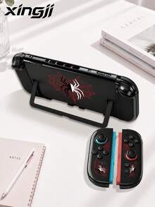 Xingji, 1pc Cool Heart-Shaped Spider Web Pattern Game Console Protective Case, Compatible With Switch 2 (2025)/Switch OLED/Switch Console, Made Of Soft TPU Material Soft Shell/Hard Shell, Universal Storage Bag, No Disassembly Required, Anti-Drop And Anti-Dust, Ideal Gift Compatible With Switch Gamers - View 22