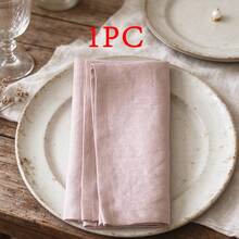 1/2/6/10pcs Multi-Color Faux Linen Classic Art Napkins Table Decor Cloth, Suitable For Wedding, Valentine's Day And Home Decoration - Multicolor - View 12