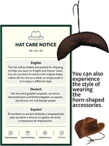 Unisex Western Cowboy Hat, Bull Head Decor Wide Brim Felt Hat, Halloween Cosplay Party Holiday Street Style Punk Costume Accessory - Three-rope Silver Cow Hat - View 4
