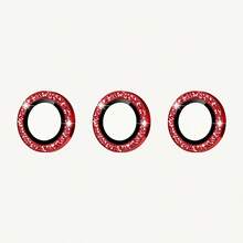 3pcs Camera Lens Protector Film, Compatible With 18 Pro/18 Pro Max/17/16/15/14/13/12/11, Tempered Glass Metal Ring Cover, High Definition Transparent (Blue) - Burgundy - View 7