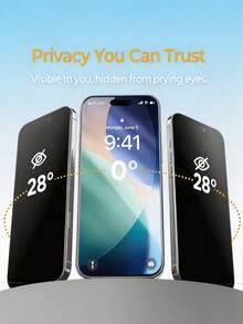 5in1 Matte Privacy Screen Protector + Camera Lens Protector Set, 3 Packs Anti-Spy Anti-Glare Anti-Fingerprint Full Cover Screen Film + 2 Packs Flexible Lens Film, Anti-Scratch High Touch Sensitivity Bubble Free Easy Install, Compatible With IPhone Duo 18 17 Pro Max - Clear - View 3