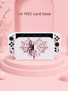 Xingji, 1pc Cool Heart-Shaped Spider Web Pattern Game Console Protective Case, Compatible With Switch 2 (2025)/Switch OLED/Switch Console, Made Of Soft TPU Material Soft Shell/Hard Shell, Universal Storage Bag, No Disassembly Required, Anti-Drop And Anti-Dust, Ideal Gift Compatible With Switch Gamers - View 24