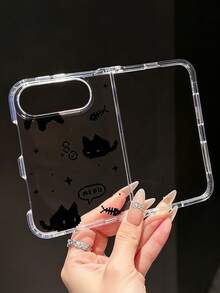 Phone Case - Black Cat Star 2D Printed Phone Case Compatible With Iphone 18 Duo Transparent Soft TPU Back Cover - Clear - View 6