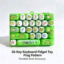 Animal Diary Cartoon Strawberry Rabbit Stress Relief 26-Key Keyboard, Mechanical Feel Keyboard, Clicky Sound Keyboard, Detachable Random Assembly Keyboard Toy, Keychain Pendant Toy Backpack Decoration - Multi-color - Random Style 1pcs - View 8