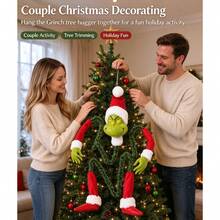 The Grinch 1 Set Christmas Monster Decoration Hanging Ornament, Christmas Tree Top Ornament, Green Monster Head, Arms And Legs Set, Bendable Head, Hands And Feet Hanging Ornament, Posable Christmas Tree Decoration, Suitable For Christmas Tree Party Holiday Home Decor, Christmas Home Holiday Scene, Couple Christmas Gift, Indoor Party Creative Christmas Tree Decoration, Holiday Atmosphere Decoration Gift, Christmas Monster Decoration, Friends Gathering Decoration, Christmas Home Decor, Christmas Gift - Cartoon - View 8