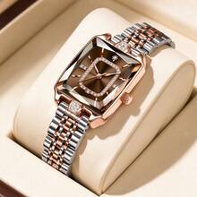 POEDAGAR Women's Elegant Minimalist Stainless Steel Quartz Watch With Date Display, A Charming Timepiece Gift - Rose Gold - View 17