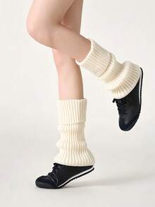1/3/6 Pairs Slouch Socks, Fashionable And Versatile Solid Color Slouch Socks, Cute And Sweet Women's Sock Covers - Multicolor - View 4