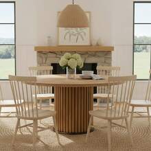 Tribesigns Round Dining Table, 120cm Black Dining Table For 4 People, Dining Room Table With Stable Metal Frame, Modern Dining Room Furniture - Brown - View 6