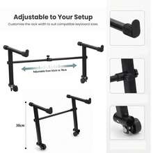 Crystals 2 Tier Adjustable Metal Keyboard Stand Riser For Music Instruments - A - View 2