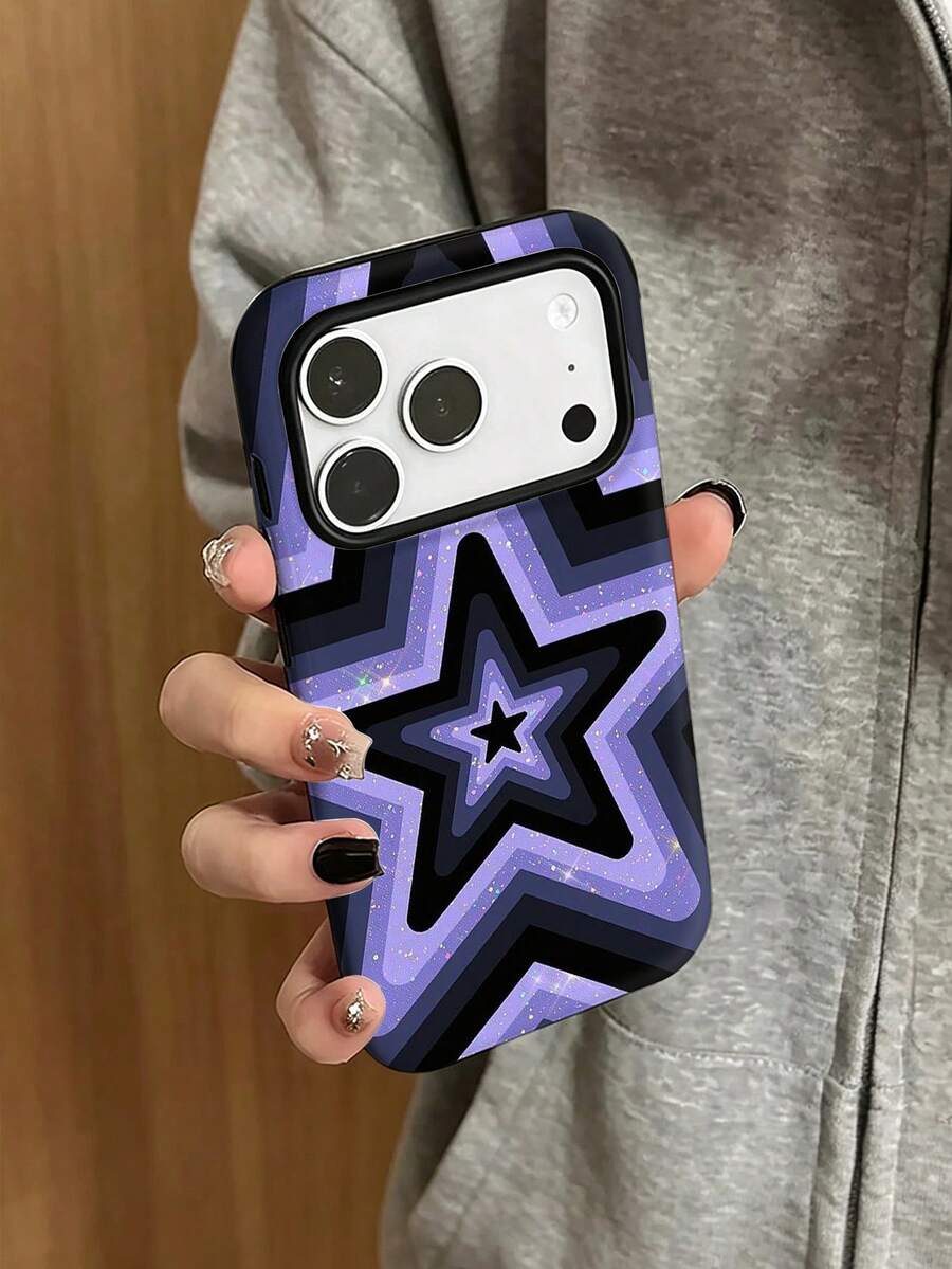 1pc New Vintage Personalized Shiny Purple-Black Star Sequin Glamorous ...
