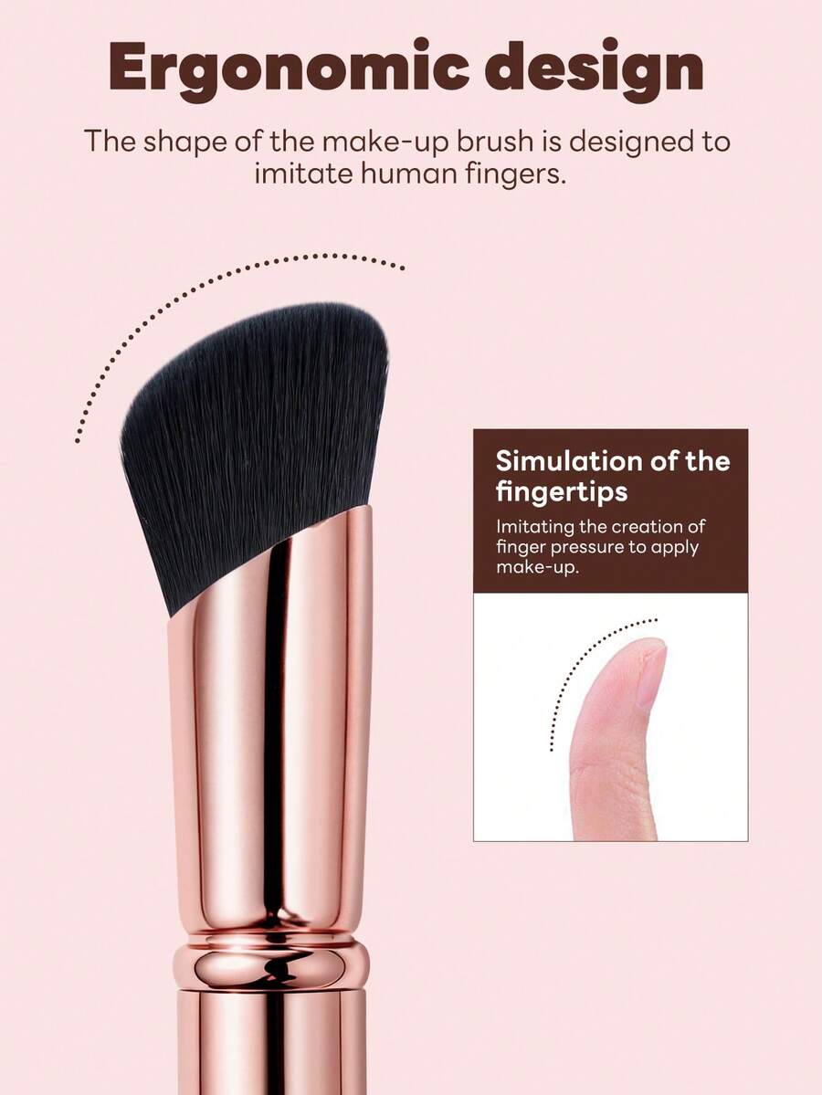 MAANGE 1pc Concealer Brush - Aluminum Tube Mini Kabuki Makeup Brush For ...