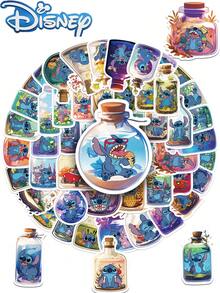 Disney 50pcs Stitch In A Bottle Stickers DIY Diary Notebook Laptop Luggage Skateboard Graffiti Stickers Fun Classic Style - Multicolor - View 11