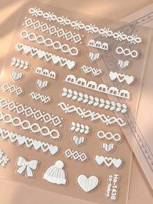 1 buah Stiker Dekoratif Ponsel Gaya Rajutan Musim Dingin, Aksesori Dekorasi Digital Tekstur Timbul 3D, Hadiah Liburan Natal, Cocok dan Kompatibel dengan iPhone 11/12/13/14/15/16/17 Pro Max (Cocok untuk Usia 14 Tahun ke Atas) - MultiWarna - View 4