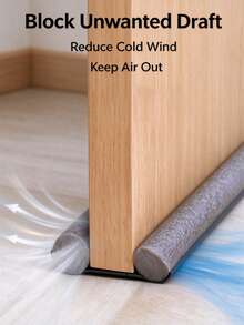 1pc Cuttable Door Bottom Draft Stopper, Double-Sided Door Bottom Seal Strip, Soundproof, Windproof, Dustproof Blocking Strip, Suitable For Bedroom Interior Doors - Multicolor - View 4