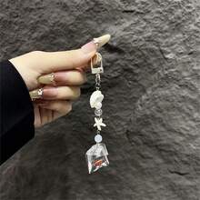 1pc Ocean Tropical Fish Cute Phone Charm, Natural Shell Pendant, Wind Chime Bag Charm, Keychain, Travel Accessory, Birthday Gift, Valentine's Day, Christmas, New Year Gift - Multicolor - View 4