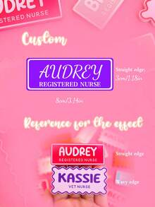 Custom Name Badge, Custom Acrylic Name Tag, Name Badge Nurses, Personalized Text And Exclusive Design Name Badges, Clothing Backpack Pins, Name Badges - Multicolor - View 10