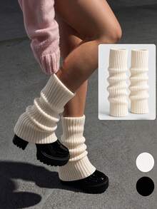 1/3/6 Pairs Slouch Socks, Fashionable And Versatile Solid Color Slouch Socks, Cute And Sweet Women's Sock Covers - Multicolor - View 5