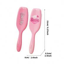 Miniso Barbie Pink Collection Cushion Hair Brush, Diamond & Gradient Style Detangling Comb, Soft Bristle Anti-Static Hair Styling Tool, Birthday Gift For Girls(1PC) - Multicolor - View 10