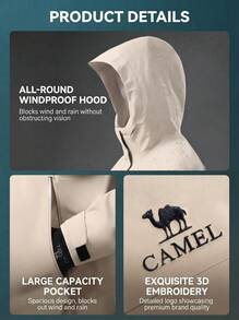 CAMEL CROWN Women's Color-Block 3-In-1 Outdoor Jacket, Waterproof, Windproof & Oil-Resistant Hiking Coat For Fall & Winter - Light Frost White/Light Mocha - View 6