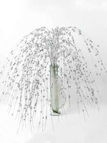1/4/8pcs 41.34" Christmas Artificial Flowers, 85pcs Glitter Sequin Willow Branches, Suitable For Christmas Tree, Wreath, Shiny Vase Floral Decoration, Christmas Decor - View 10