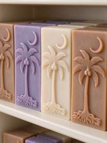 Cetakan Silikon Persegi Panjang Bulan Sabit & Pohon Kelapa, Cetakan Lilin Aromaterapi DIY Buatan Tangan, Plaster, Sabun dengan Pola Pohon Kelapa dan Bulan Sabit Timbul 3D, Bahan Silikon Lembut Mudah Dilepas, Untuk Membuat Lilin Aromaterapi, Sabun Buatan Tangan Wangi, Dekorasi Plaster, Ornamen Resin - Jamur Pohon Kelapa Bulan Sabit - View 3