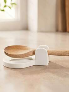 1pc Countertop Spoon Holder, Spoon Rest With Dual Handles And Drip Tray, Kitchen Utensil Rack, Kitchen Storage Rack, Suitable For Spatulas And Soup Spoons, Drip Tray Can Collect Sauce And Soup, Practical Kitchen Countertop Storage Organizer, Minimalist Home Kitchen Decor Accessory, Tableware Rack, Kitchen Accessory - Multicolor - View 7