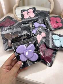 5/10pcs Finger Powder Puff, Finger Puff, Mini Makeup Sponge Soft Beauty Makeup Blender Powder Puff Suitable For Foundation, Face Powder, Under Eye Setting, Concealer, Repair Cream, Makeup Tools - Multicolor - View 3