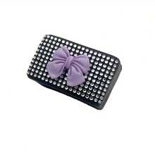 1pc Shiny Rhinestone Car Accessory For Women - Car Seat Belt Socket Protector - Blingbling Car Decoration, Bowknot Pattern - Seat Belt Protector, Anti-Scratch, Car Interior Decor - Bow-shaped Rhinestone Base Protective Case - View 13