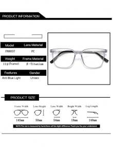 Ultralight And High-Quality Simple Large Frame Desigh Glasses Frame ...