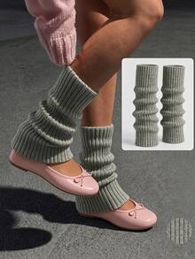 1/3/6 Pairs Slouch Socks, Fashionable And Versatile Solid Color Slouch Socks, Cute And Sweet Women's Sock Covers - Multicolor - View 9