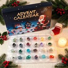 Christmas Ore Countdown Calendar Gift Box, 24 Egg-Shaped Stone ...