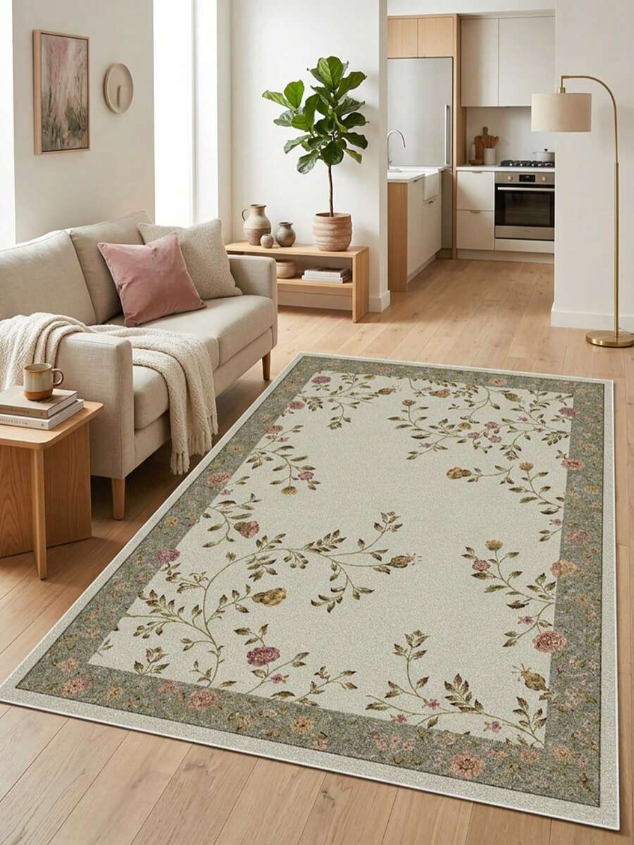Decomia -Digitally Printed Living Room Rug, Kitchen Rug, Runner - Coffee Brown - View 1