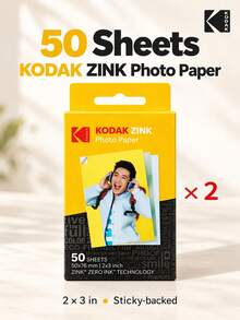 ZINK 2x3-Inch Photo Paper, Zero Ink Sticky-Back Prints, Water And Tear Resistant, 20/40/50/100 Sheet Options, Compatible With KODAK PRINTOMATIC, Smile And Step 2x3 Cameras And Printers, For Scrapbooking And Journaling - White - View 11