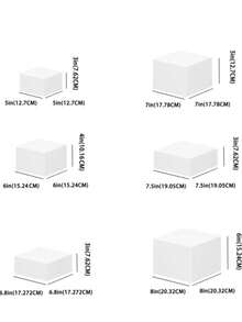1/6pcs Acrylic Buffet Display Stand, Food Display Tray, Hollow Bottom Dessert Square Box, White Cube Desktop Storage Organizer, Suitable For Party, Wedding And Other Holiday Dessert And Cake Display - Multicolor - View 14