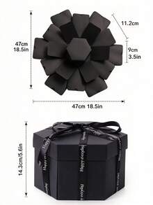 1 Set Of 19-Piece Hexagonal Explosion Handmade Photo Album Box, Surprise Birthday Gift Box - View 2
