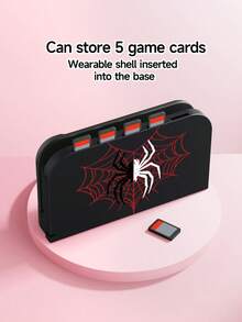 Xingji, 1pc Cool Heart-Shaped Spider Web Pattern Game Console Protective Case, Compatible With Switch 2 (2025)/Switch OLED/Switch Console, Made Of Soft TPU Material Soft Shell/Hard Shell, Universal Storage Bag, No Disassembly Required, Anti-Drop And Anti-Dust, Ideal Gift Compatible With Switch Gamers - View 21