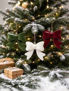 Velvet Bow Christmas Decoration, 3 Colors Large Gift Bows, Christmas Tree Hanging Ornament, Suitable For Christmas Home Decor And Gifts - Bow - View 2