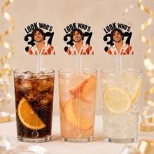 10/30/50/100PCS Acrylic Transparent Customized Pattern Stir Sticks, Photo Logo Beverage Stirrers, Party Cocktail Decor Sticks, Birthday Wedding Souvenirs, Personalized Customization - Multicolor - View 2