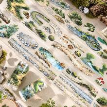2m/Roll Flower Garden PET Washi Tape Botanical Countryside Scenery Watercolor Landscape Masking Tape Decorative Adhesive Stickers For Planner Scrapbooking Collage Material 100cm Loop - PET Tape - View 2