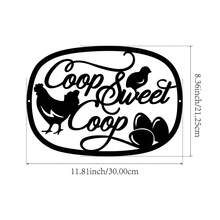 1pc Metal Hanging Sign, Poultry Farm Cage Fence Decor - As Shown In the Picture - View 6