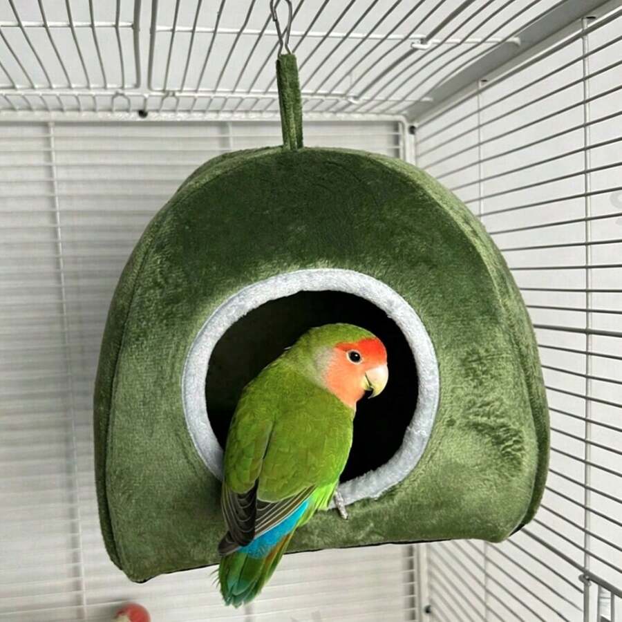 1PC Household Solid Color Parrot Warm Nest Hammock - C-Green - View 1