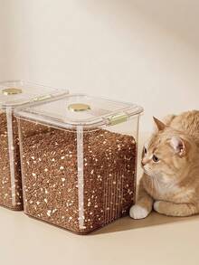 PETSIN Cat/Dog Food Storage Container, Airtight Seal Pet Food Bin, Large Capacity Grain Storage Box For Home Use - 30L - View 7