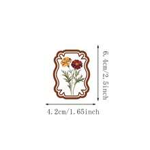 50pcs Transparent Sticker Set, Including Floral, Retro, Aesthetic, Plant, Waterproof Vinyl, Laptop, Skateboard, Water Bottle, Notebook Stickers, Suitable For School Supplies And Back To School Season - Multicolor - View 5