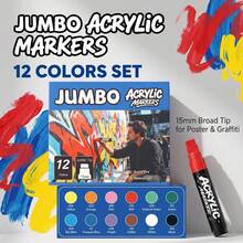 Colorful Graffiti Pen Set, Waterproof Quick-Drying Multi-Material Painting Acrylic Markers For Stone, Glass, Shoes DIY Hand-Drawn Graffiti Painting, Multi-Color - Graffiti Pen - View 20