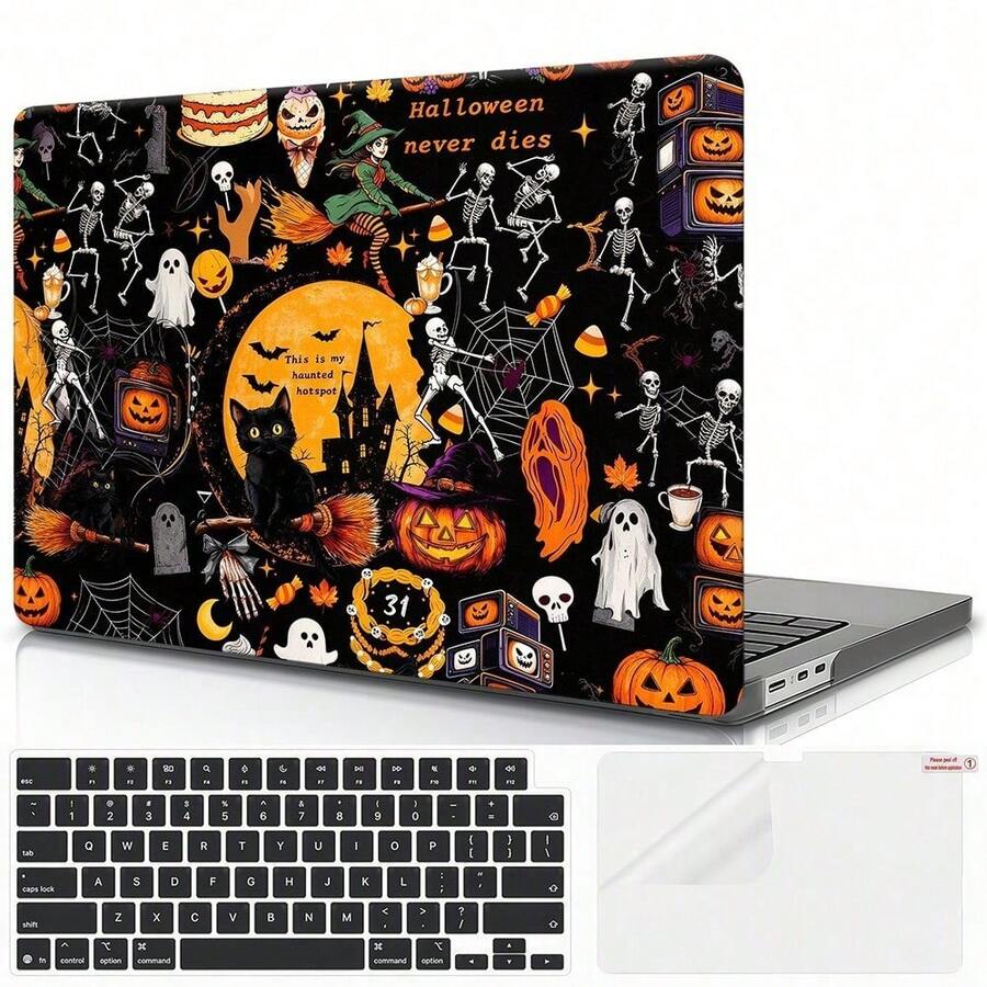 1pc Retro Scary Halloween For MacBook Neo Case , For MacBook Air 15 ...