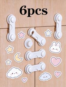14/10/6-Piece Multifunctional Child Lock – Split-Design Anti-Pinch Lock For Baby Drawers And Cabinets – White Child - Multicolor - View 10