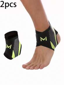 Sports Ankle Support Brace, Suitable For Basketball, Football, Volleyball And Fitness, Unisex, Shock-Absorbing To Reduce Foot Fatigue, With Hook And Loop Heel Support, Wrap-Around Compression Design, Adjustable Ankle Joint Support - Multicolor - View 16