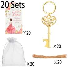 1 Set/10 Sets/20 Sets Key Bottle Opener With Sandbag, Hemp Rope, Thank You Card, Wedding, Birthday Party, Gift Giving Event, Valentine's Day Gift, Kitchen And Bar Supplies, Party Favor - View 9