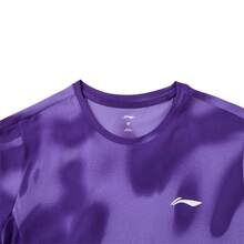 LI-NING Women' S Reflective Quick Dry Running Tee ATSW508 - Dragon Court Purple Full Bottom Print - View 3