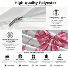 3pcs Bowknot Down Comforter Cover Set (1 Comforter Cover + 2 Pillowcases), Breathable, Comfortable, Soft, Suitable For Twin/Full/Queen/King Size Bed, Machine Washable, Room Decor, Dorm Bedding, Daily, Holiday Decoration - Multicolor - View 7